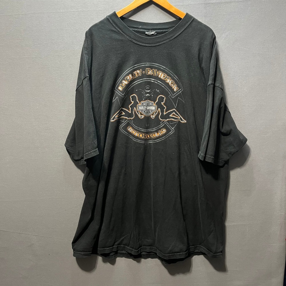 Harley Davidson Pacific Honolulu HI Biker T-Shirt Black Graphic XL 2007